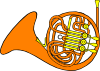 French Horn 3 Clip Art