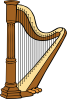 Classical Harp Clip Art