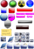 Mixed Gloss Icons And Buttons Clip Art