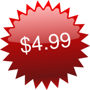 $4.99 Red Star Price Tag Clip Art