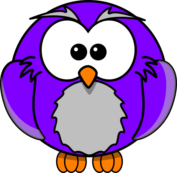 Purple Owl Cartoon Clip Art at Clker.com - vector clip art online