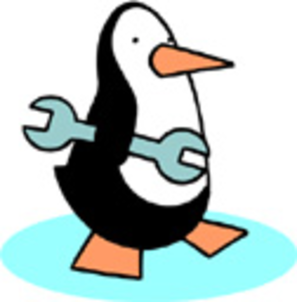 Penguin With Wrench Free Images at vector clip art online