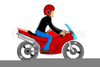 Clipart Motorbike Rider Image