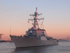 Uss Laboon (ddg 58) Transits Up The Delaware River For A Four Day St. Patrick S Day Port Visit Image