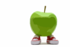 Apple With Feet Huge Clip Art