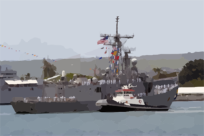 The Guided Missile Frigate Uss Reuben James (ffg 57) Returns To Her Homeport Pearl Harbor After A Deployment With The Uss Abraham Lincoln (cvn 72) Strike Force Spanning Nearly 10 Months Clip Art