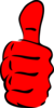 Thumb Up Red Right Clip Art