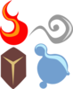 Symbolic Four Elements Clip Art
