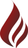 Adjusted B Maroon Flame Clip Art