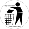 Keep Sabu Clean. Tetap Bersih Sabu. Clip Art