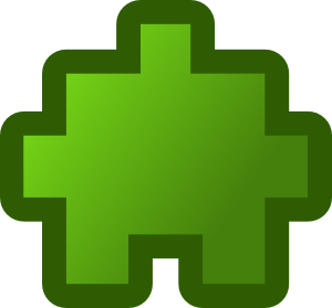 Jean Victor Balin Icon Puzzle Green Clip Art