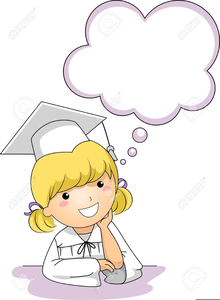 Girl Daydreaming Clipart Image