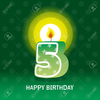 Flickering Birthday Candle Clipart Image