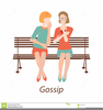 Girls Gossiping Clipart Image