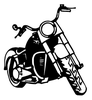 Harley Davidson Girl And Bike Clipart Image