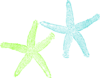 Turquoise And Lime Green Starfish Clip Art