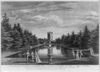 A View Of The Canal And Of The Gothick Tower In The Garden Of His Grace The Duke Of Argyl At Whitton Image