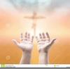 Praying Hands With Cross Clipart Image