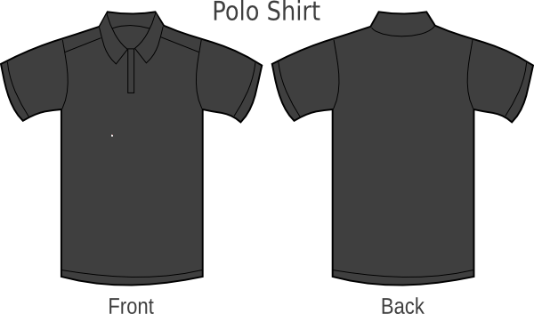 Polo Shirt  Black Clip Art at Clker com vector clip art 