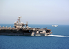 A C-2a Greyhound Assigned To The Rawhides Of Carrier Logistics Support Squadron Four Zero (vrc-40) Prepares To Make An Arrested Landing On The Flight Deck Aboard Uss George Washington (cvn 73). Image