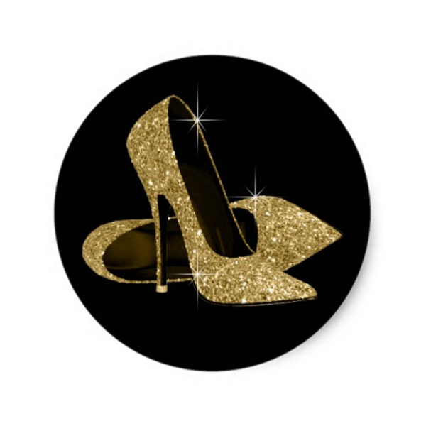 Black And Gold High Heel Shoe Stickers R C E E F V Waf Byvr | Free ...