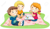 Free Clipart Of Children Reading Image