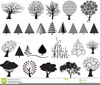 Trees Illustrated Clipart Image