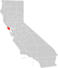 California County Map Marin County Highlighted Clip Art