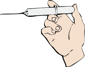 Hand And Syringe Clip Art