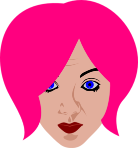 Pink Haired Woman Clip Art