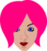 Pink Haired Woman Clip Art