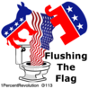 113 Flag Being Flushed  Clip Art