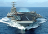 The Nuclear-powered Aircraft Carrier Uss George Washington (cvn 73) Transits The Atlantic Ocean Image