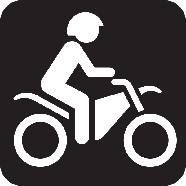  Motor  Bike Trail  Black Clip Art at Clker com vector clip 