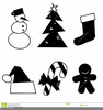 Gingerbread Black And White Clipart Image