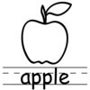 Black And White Clipart Picture Of An Apple Image