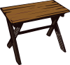 Collapsible Wooden Table Clip Art