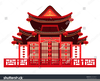 Traditional China House Clipart Image