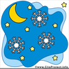 Winter Night Clipart Image