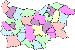 Administrative Map Of Bulgaria Clip Art