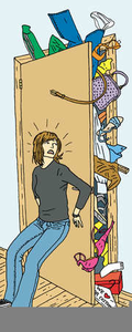 Overflowing Closet Clipart Image