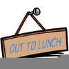 Out To Lunch Sign Clipart Image