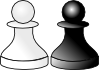 Black And White Pawns Clip Art