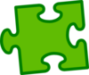 Green On Green Puzzle Piece Clip Art