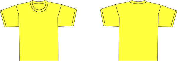 Yellow Plain Shirt Template Clip Art at Clker.com - vector clip art ...