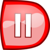 Red Pause Button Clip Art