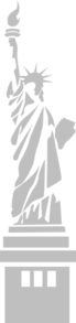 Grey Statue Of Liberty Clip Art