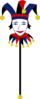 Jester On Stick Friendly Clip Art