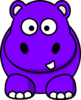Hippo Purple Clip Art