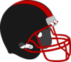 Football Helmet Red And Black Clip Art